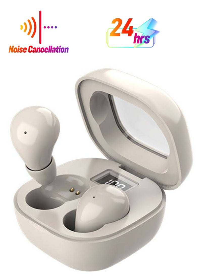 Generic Smallest Invisible Mini Earbuds Wireless Bluetooth, Low Profile Micro Hidden, Invisible Sleep, IPX5 Waterproof For Small Ear Canal, -Khaki  - Image 1