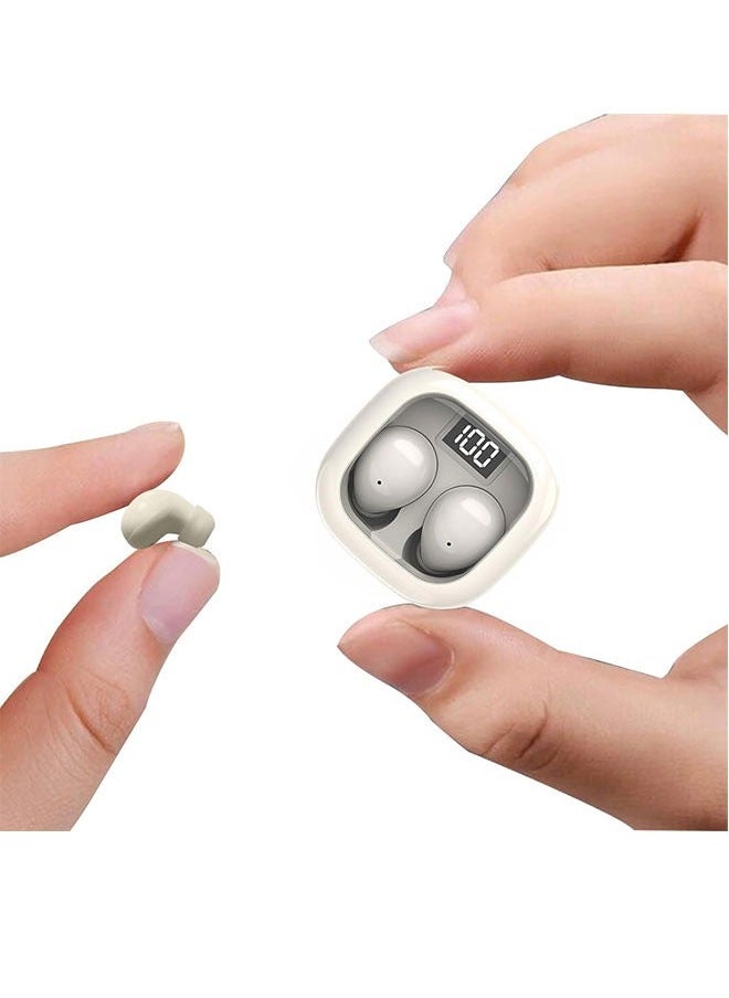 Generic Smallest Invisible Mini Earbuds Wireless Bluetooth, Low Profile Micro Hidden, Invisible Sleep, IPX5 Waterproof For Small Ear Canal, -Khaki  - Image 2