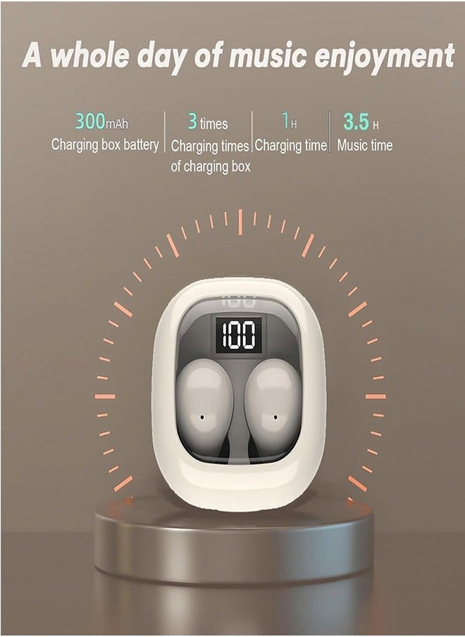 Generic Smallest Invisible Mini Earbuds Wireless Bluetooth, Low Profile Micro Hidden, Invisible Sleep, IPX5 Waterproof For Small Ear Canal, -Khaki  - Image 4