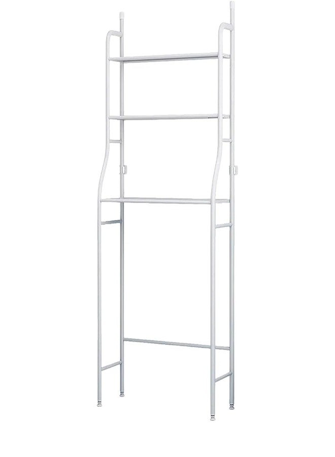 MAXXLITE 3-Layer Toilet Storage Rack, Stainless Steel, Floor Standing, Bathroom, Shelf Organizer, Space Saving, 90L x 27W x 6H cm, Rectangular - Image 1
