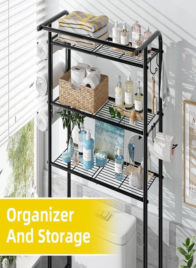 MAXXLITE 3-Layer Toilet Storage Rack, Stainless Steel, Floor Standing, Bathroom, Shelf Organizer, Space Saving, 90L x 27W x 6H cm, Rectangular - Image 5