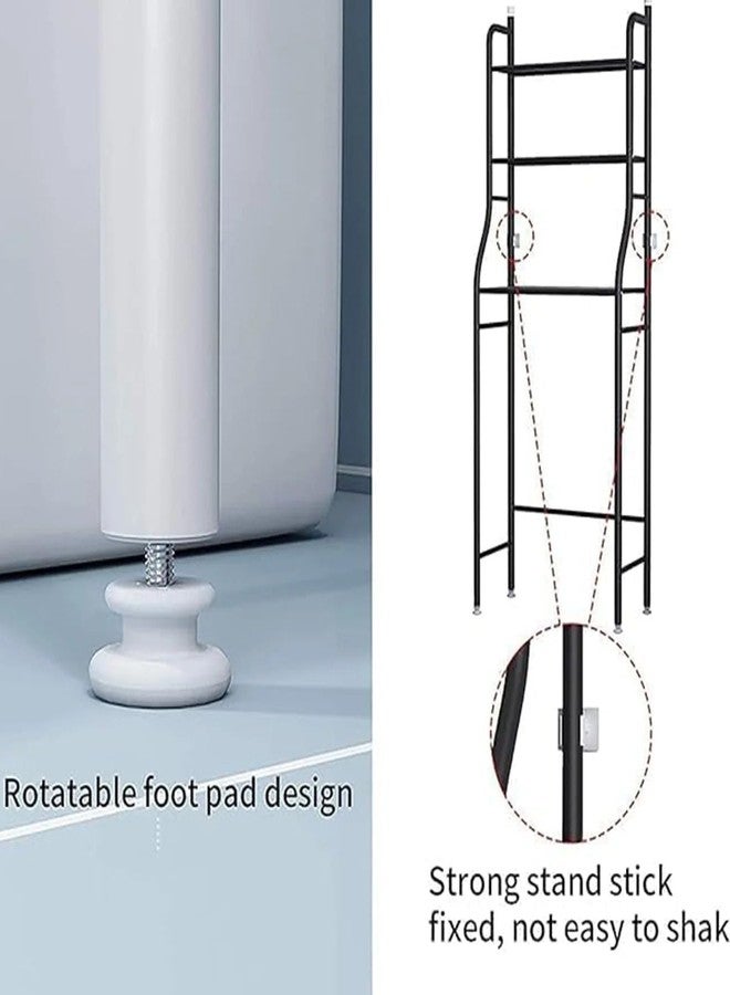 MAXXLITE 3-Layer Toilet Storage Rack, Stainless Steel, Floor Standing, Bathroom, Shelf Organizer, Space Saving, 90L x 27W x 6H cm, Rectangular - Image 4