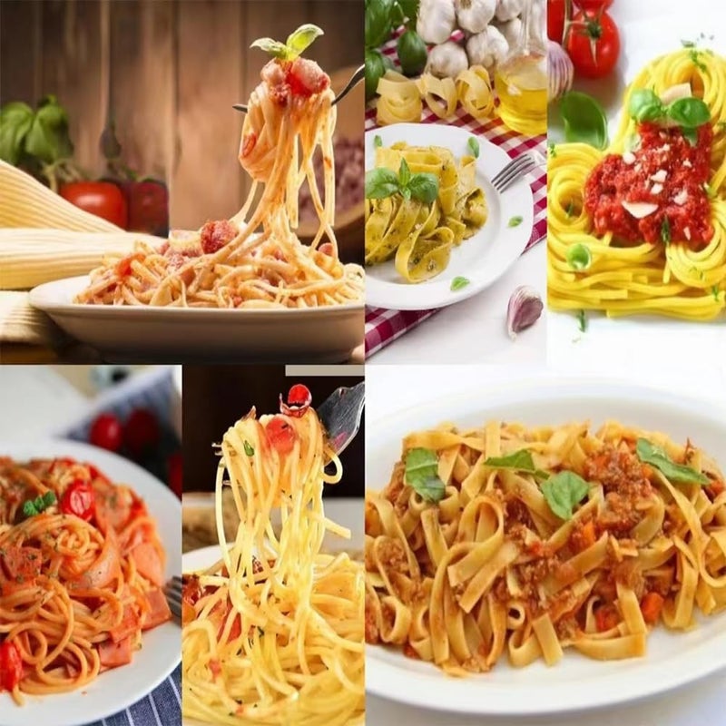 Nilzone Nilzone Pasta Maker 6in1 Cordless Pasta Machine Portable Noodle Maker with Moulds and Cutter Automatic Dough PressHomemade Ramen Spaghetti Maker Machine  - Image 5