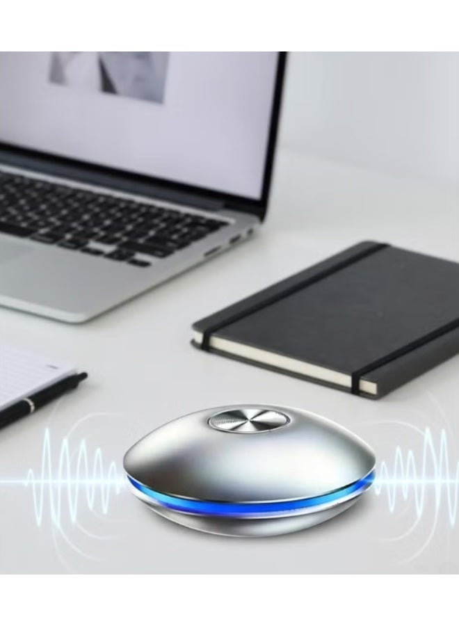 Aolon S20 Bone Conduction Speaker - Bluetooth 5.3 Mini Portable Wireless Speaker, 400mAh Battery, Built-in Mic, Type-C Charging, IPX2 Waterproof - Metallic Gray/Silver - Image 4