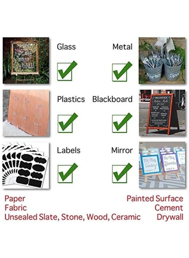 أس تي أيه أقلام تحديد معدنية من STA، 10 ألوان، للرسم على الصخور، أقلام تحديد معدنية متوسطة اللون للسيراميك والزجاج والبلاستيك ودفاتر القصاصات - Image 4