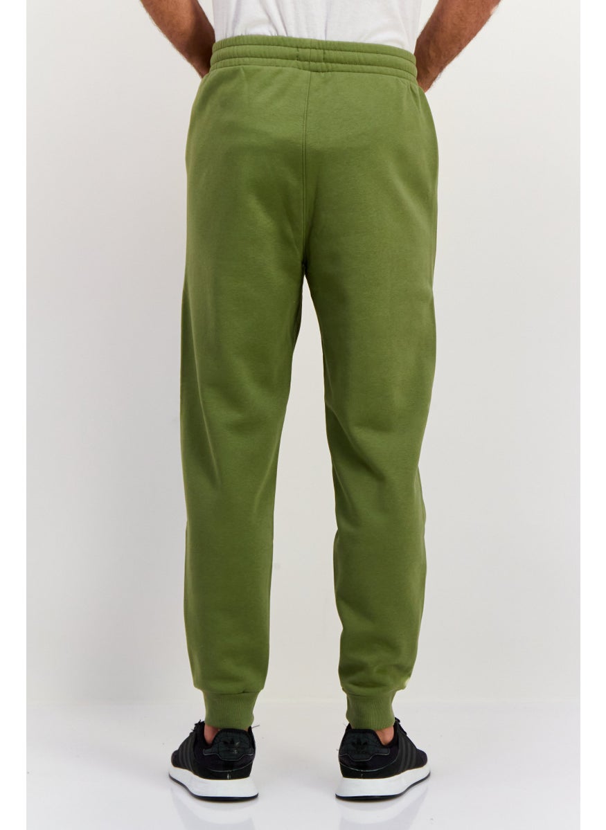 ESPRIT Men Regular Fit Brand Logo Sweatpants, Green  - Image 3