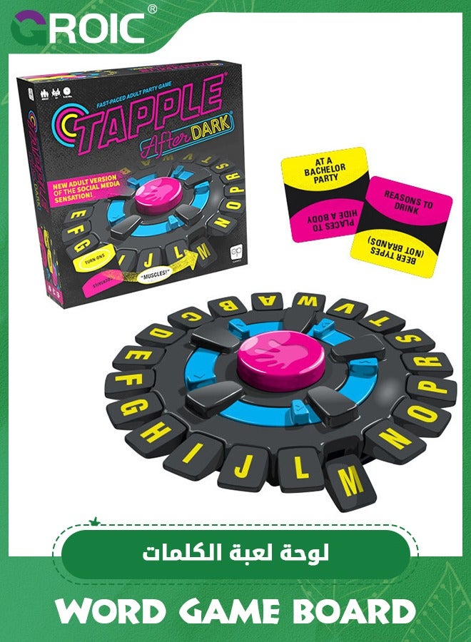GROIC TAPPLE Word Game with Cards, Fast-Paced Family Board Game for Kids, Choose a Category & Race Against The Timer to be The Last Player, Learning Educational Toys Learning Game for All Ages - Black  - Image 1