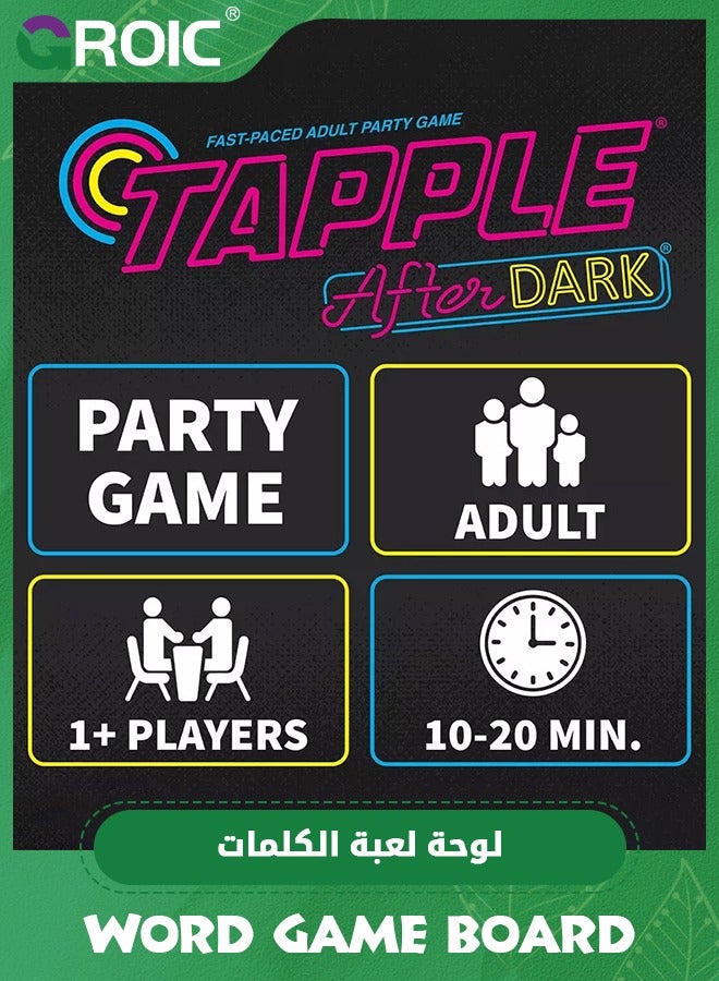 GROIC TAPPLE Word Game with Cards, Fast-Paced Family Board Game for Kids, Choose a Category & Race Against The Timer to be The Last Player, Learning Educational Toys Learning Game for All Ages - Black  - Image 2