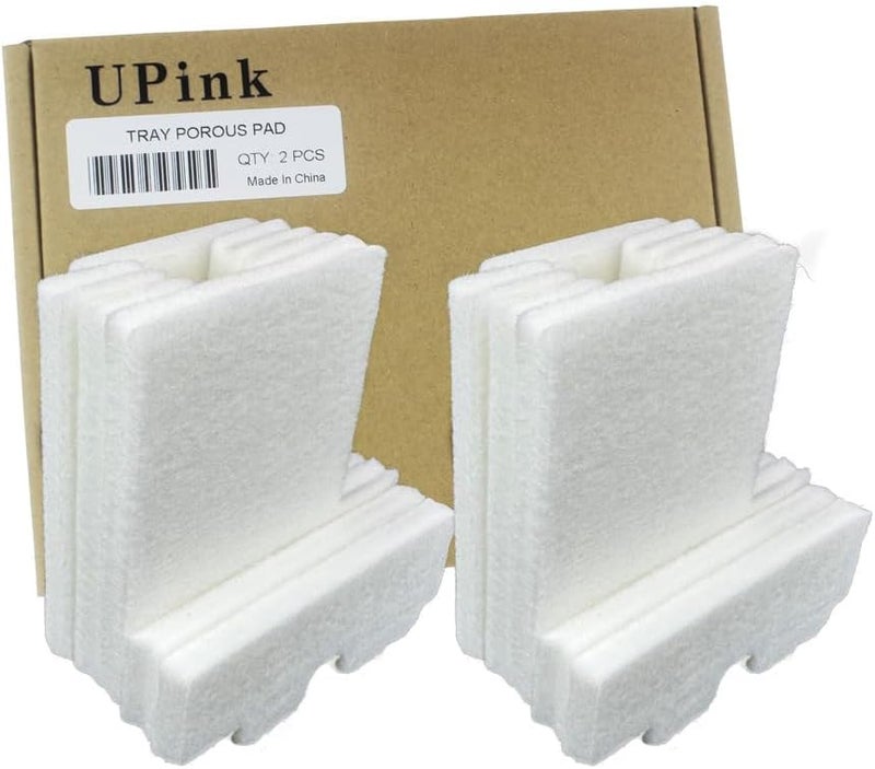 UPink 2 packs Waste Ink Pad Sponge compatible for ET 2700 2750 2756 2760 3700 3710 3750 3760 4700 4750 4760 XP 5100 5105 5115 L6190 ST-2000 ST-3000 ST-4000 WF-2860 F150 F100 F130 F160 F170 - Image 1