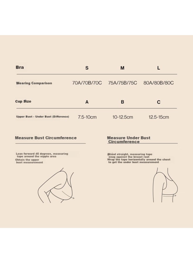 Ubras Yushuxin Same Style Seamless Double-shoulder Strap Bandeau Anti-slip Breathable Bralette Invisible Bra Black S - Image 5