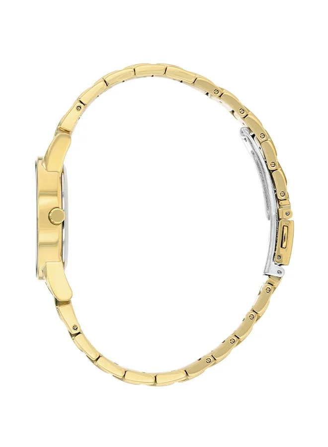 CITIZEN Women's Stainless Steel Strap with Gold Plating Eco-Drive Standard Watch GA1052-55E - 29.5 mm