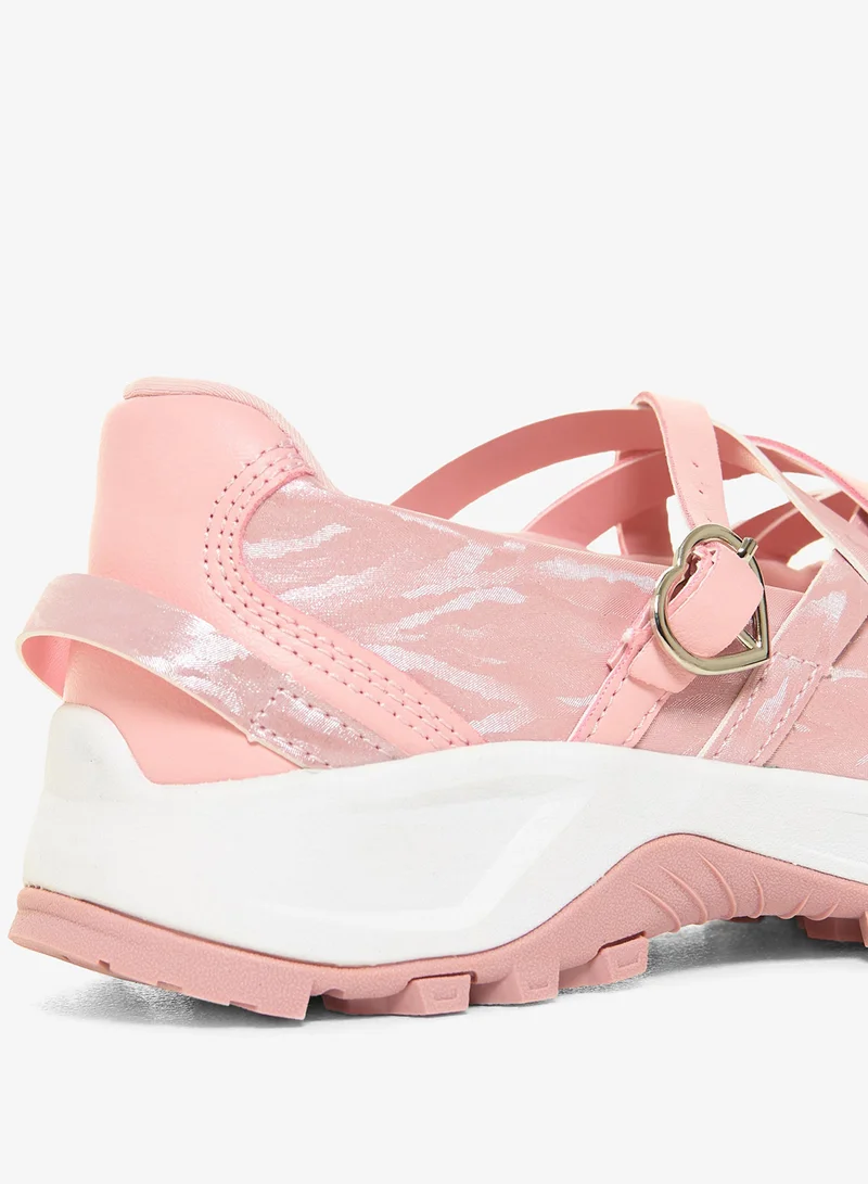 Koi Pink Kyubi Shimmering Ballet Mary Janes - Pink for Women | Best Price UAE
