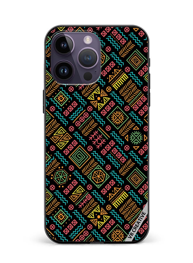 VR CREATIVE Protective Case Cover For Apple iPhone 16 Pro Max Mayan Patchwork Design Multicolour