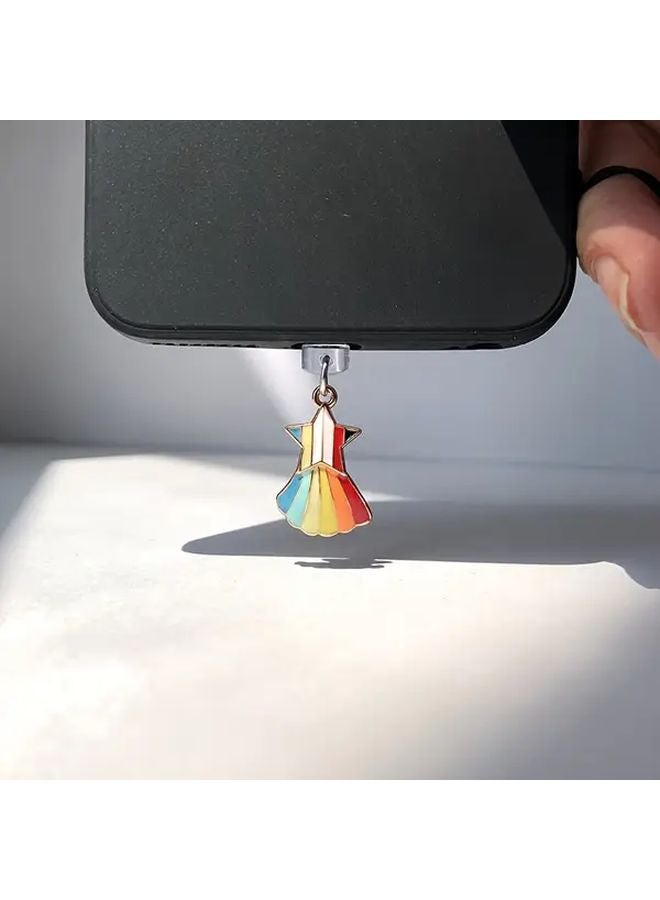 Rainbow Lucky Star Phone Dust Plug For Type C Port Phone Pendant Decorations - Image 1