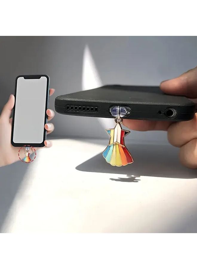 Rainbow Lucky Star Phone Dust Plug For Type C Port Phone Pendant Decorations - Image 4