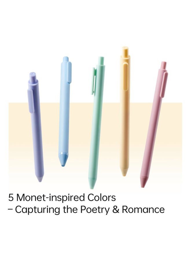 Kaco PURE Gel Ink Pens Sunrise Impression Series 5 Pieces Gel Pens 0.5mm Fine Point 5 Assorted Ink Colors - Image 5