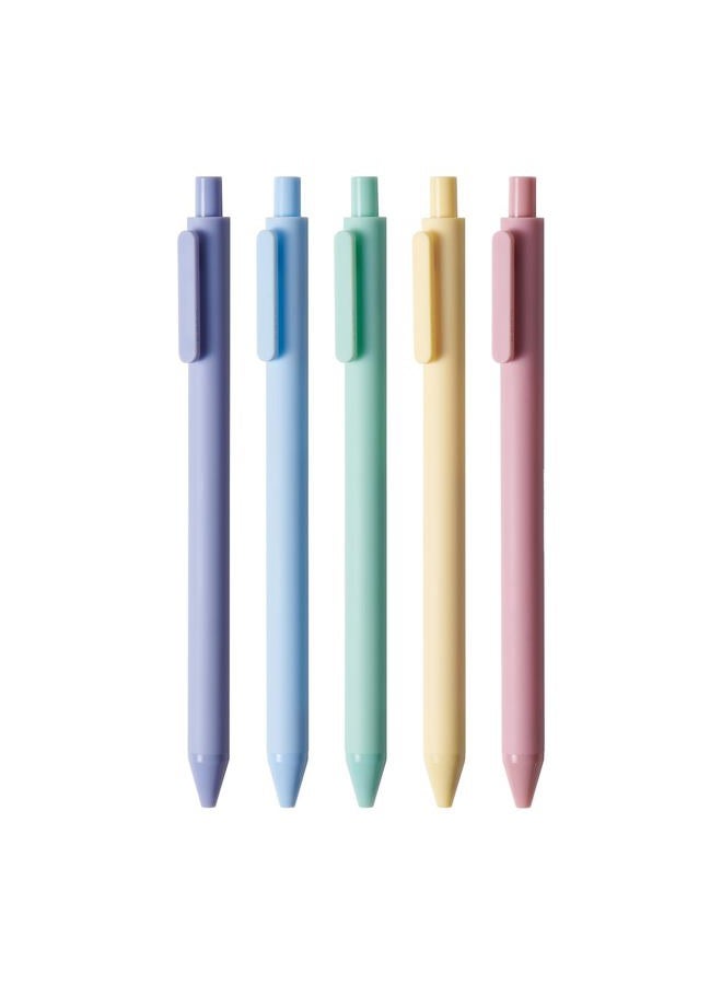 Kaco PURE Gel Ink Pens Sunrise Impression Series 5 Pieces Gel Pens 0.5mm Fine Point 5 Assorted Ink Colors - Image 1