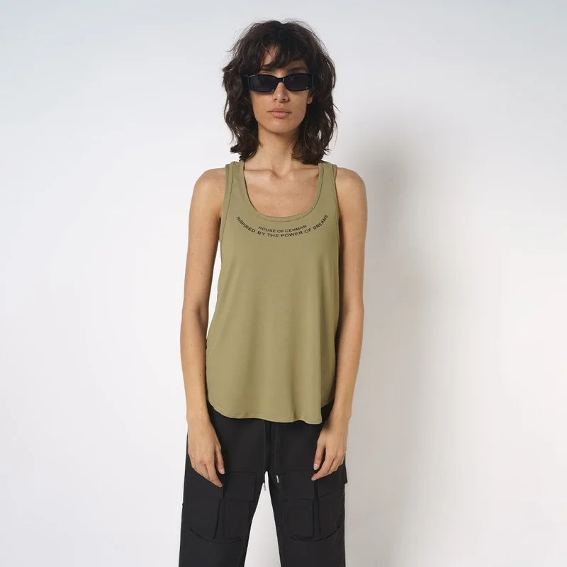 هاوس اوف سينمار Olive Women'S Activewear Top