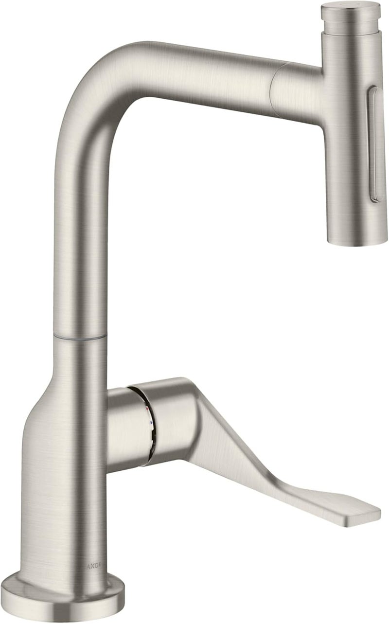 AXOR Citterio Stainless Steel SingleHandle Kitchen Faucet Kitchen Faucets with Pull Out Sprayer Faucet for Kitchen Sink Stainless Steel Optic 39863801