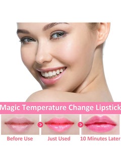 Vibely Gold Foil Flower Color Changing Lipstick, Flower Jelly Lipstick, Magic Color Changing Lipstick, PH Clear Temperature Color Changing Lip Gloss, Lip Balm, Long Lasting Nourishing Moisturizing Lip Stick  - Image 4