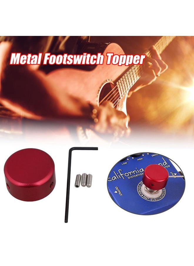 Thoraya - Footswitch Topper Metal Guitar Effect Pedal Protection Cap Footswitch Topper Foot Nail Cap with Wrench - Image 1