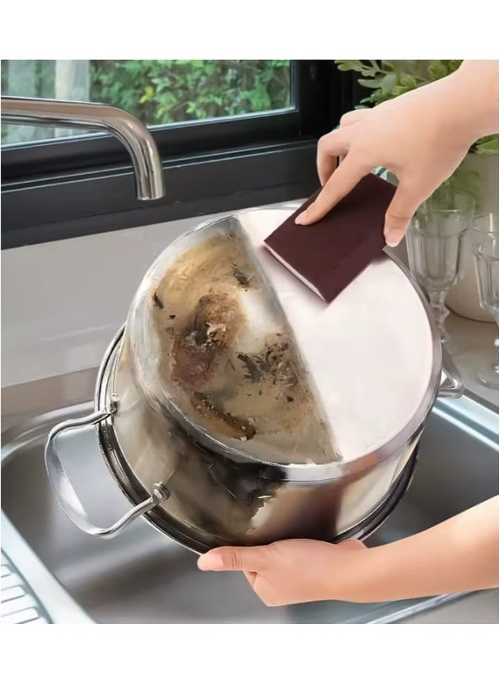 عبوة من 5 قطع من إسفنجات إزالة الترسبات الكلسية - إسفنجة تنظيف سحرية للأواني والمقالي وأدوات المطبخ - مزيل قوي للدهون والبقع - Image 1