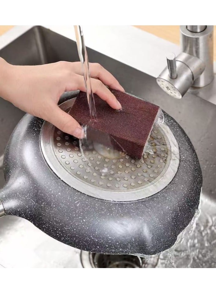 عبوة من 5 قطع من إسفنجات إزالة الترسبات الكلسية - إسفنجة تنظيف سحرية للأواني والمقالي وأدوات المطبخ - مزيل قوي للدهون والبقع - Image 3