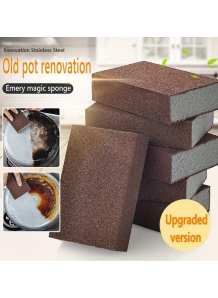 عبوة من 5 قطع من إسفنجات إزالة الترسبات الكلسية - إسفنجة تنظيف سحرية للأواني والمقالي وأدوات المطبخ - مزيل قوي للدهون والبقع - Image 4