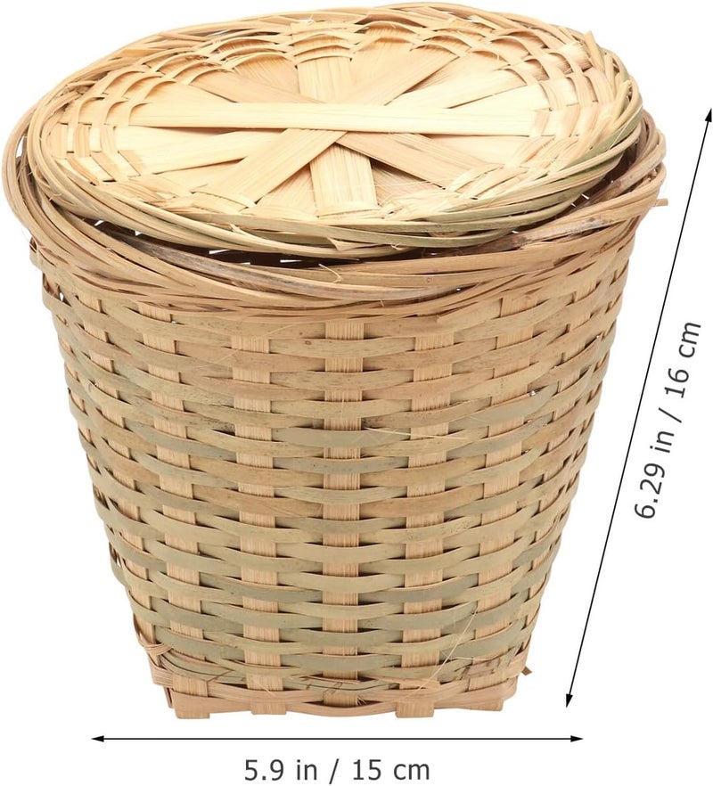 LABRIMP Woven Egg Basket and Tea Storage Basket 2pcs 16x14cm Food Storage Holder for Kitchen and Dining Organization - Image 2