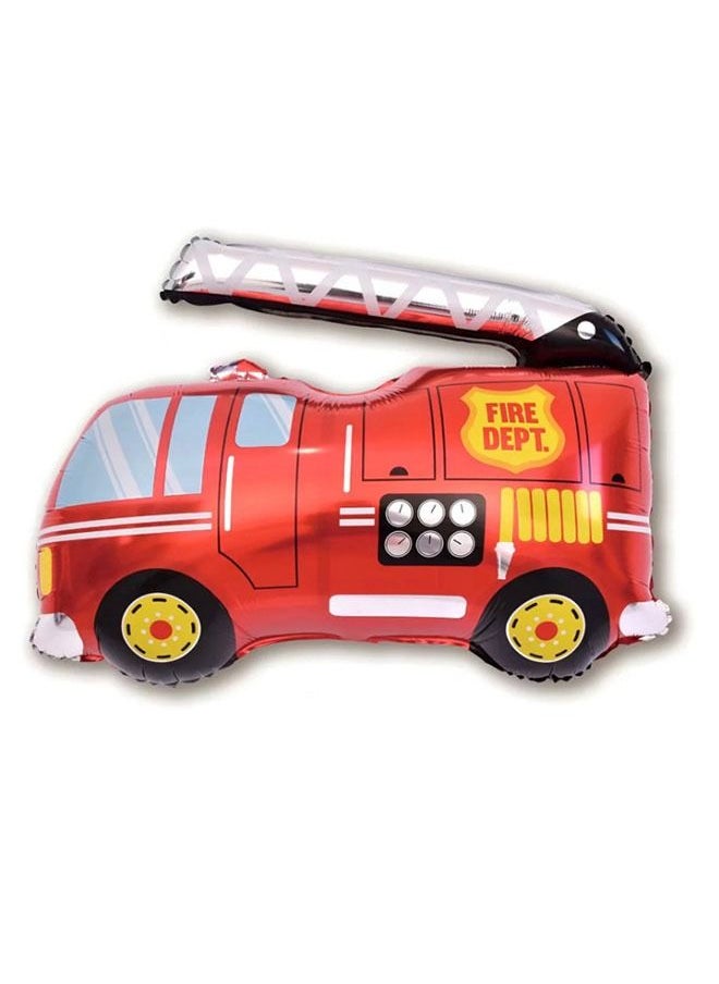 Generic - Fire Truck Birthday Party Supplies, 23pcs Fire Truck Party Decorations Set, Fire Truck Foil Balloons ,Banner ,Fire Truck Tags Theme Birthday Party Decorations for Boys - Image 1