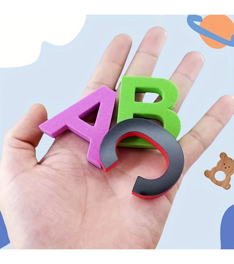 26pcs Uppercase Letter Set Mixed Colors Fridge Magnet Stickers Classroom Decoration Gifts - Image 3