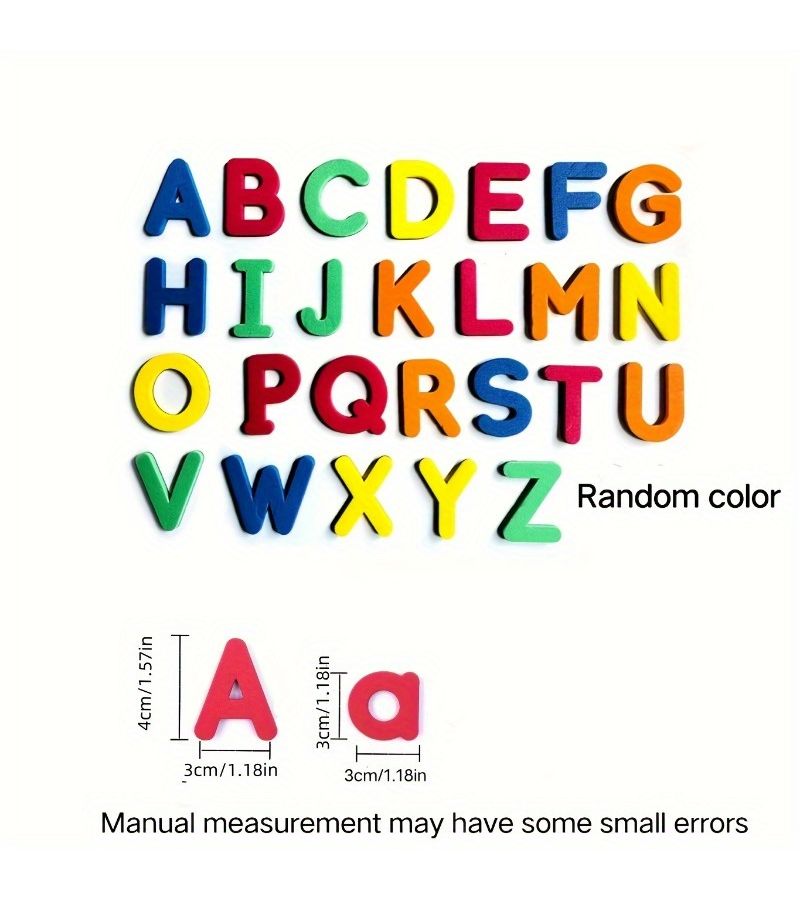 26pcs Uppercase Letter Set Mixed Colors Fridge Magnet Stickers Classroom Decoration Gifts - Image 4