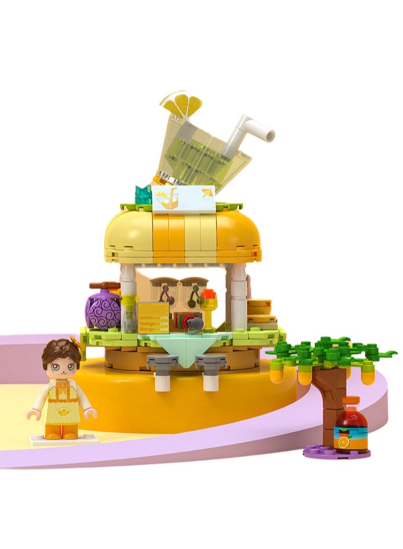 Juice House Model Set Building Blocks Creative Shop Diy Assembly Simulation Food Assembly Toys Children Adult Home Furnishings - Image 1