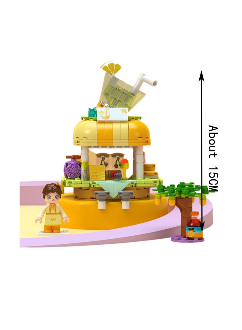 Juice House Model Set Building Blocks Creative Shop Diy Assembly Simulation Food Assembly Toys Children Adult Home Furnishings - Image 2