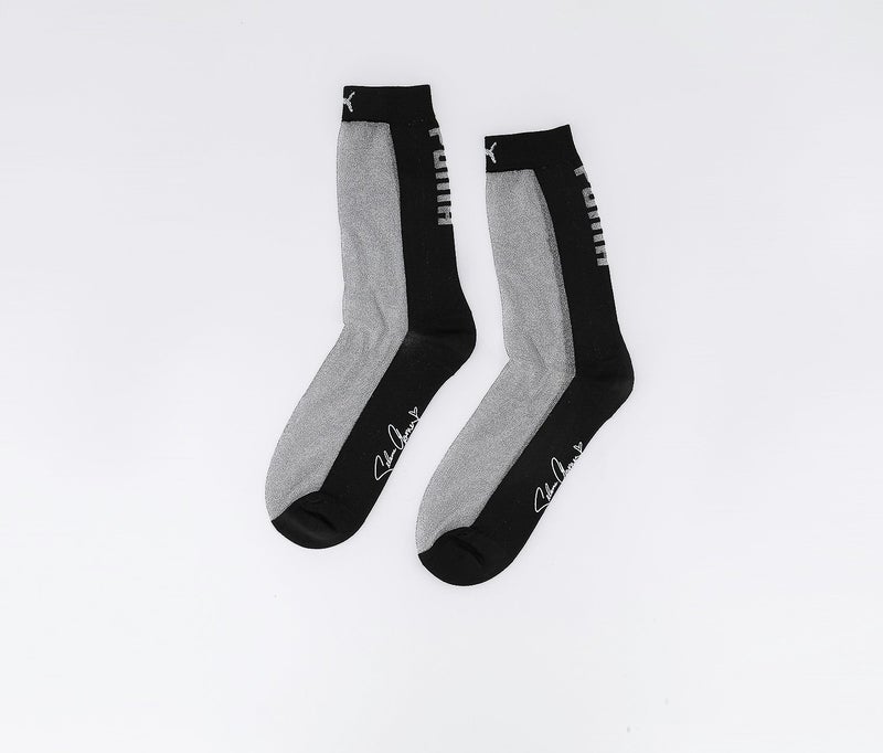 PUMA Women Sg Transparancy Top Sock, Black and Gray 