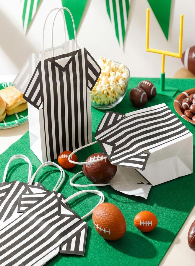 LemonSecret 24 Pcs Football Party Favor Bags Football Gift Bags with Handles Referee Pattern 8.27" x 5.91" Reusable Sport Goodie Bag for Sport Team Candy Treat Snack Rugby Birthday Party Supply - Image 4