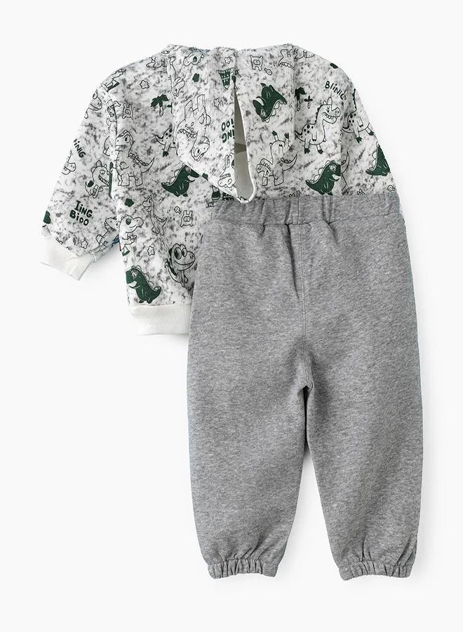 بيبي كلو Dino Adventure Hoodie & Jogger Set for Boys