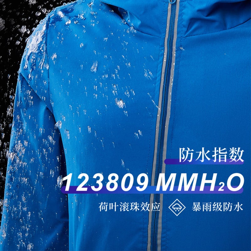 Express Jacket Customized Work Clothes Take-Out Blue Knight Workwear Windproof Reflective Coat Fleece-Lined Printed Logo - Image 3