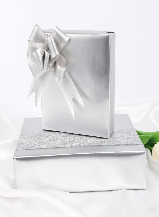 NESCCI Matte Metal Silvery Wrapping Paper, Solid Color Paper,Gift Wrapping Paper,Perfect for Wedding,Valentine's Day,Birthday, Christmas,Baby Shower,DIY Bouquet (17 Inches X 32.8 Feet) - Image 4