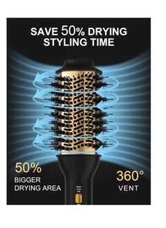 LANDOT LANDOT Hair Blow Dryer Brush and Volumizer, One-Step Hot Air Brush for Drying, Straightening, Volumizing  - Image 4