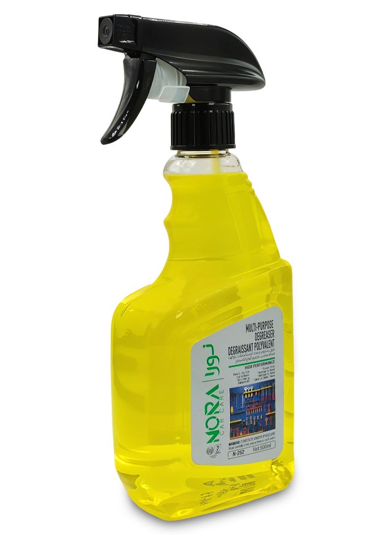 NORA Car Care Multi-Purpose Degreaser N-252, 500ml Powerful, Fast & Safe Grease Remover for Cars, Grills, Tools, Woodwork, Laundry, Boats & Motorbikes - Image 2