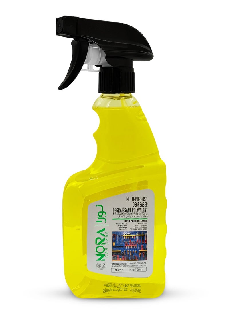 NORA Car Care Multi-Purpose Degreaser N-252, 500ml Powerful, Fast & Safe Grease Remover for Cars, Grills, Tools, Woodwork, Laundry, Boats & Motorbikes - Image 3