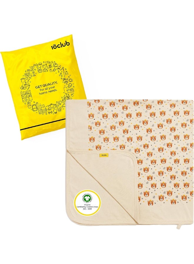 ماي نيو بون بطانية ماي نيوبورن بطبقات - طقم من 1 (طباعة الدب) | كيس نوم صديق للبشرة | المجمع | 0-12 شهرًا | مثالية للهدايا | غلاف قطني ناعم | بطانية متعددة الأغراض للأطفال الأولاد والبنات - Image 1