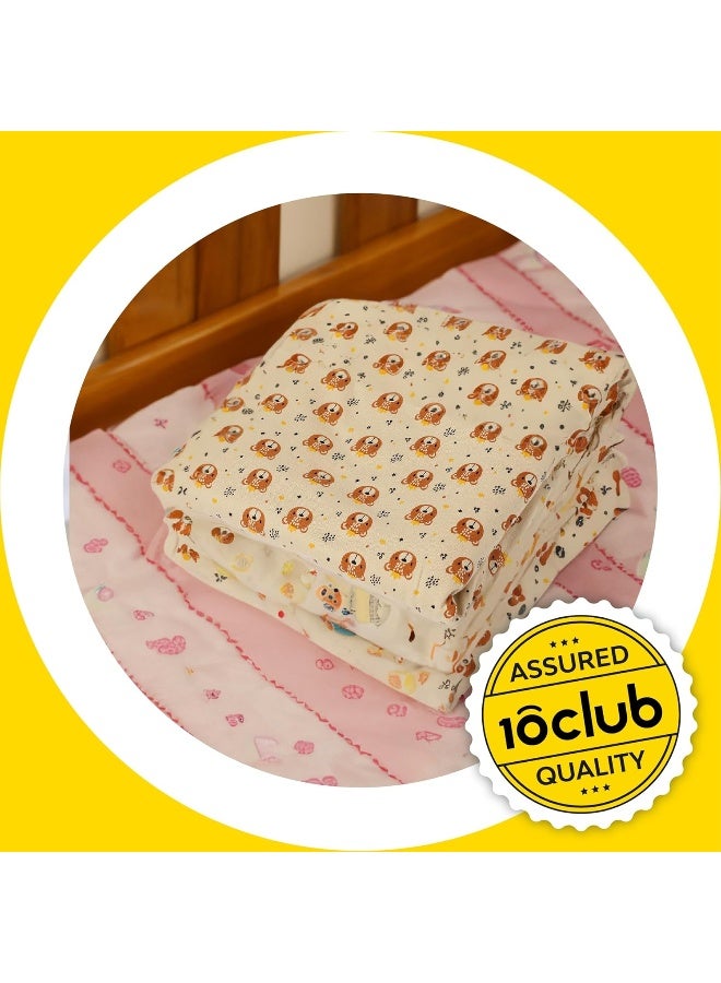 ماي نيو بون بطانية ماي نيوبورن بطبقات - طقم من 1 (طباعة الدب) | كيس نوم صديق للبشرة | المجمع | 0-12 شهرًا | مثالية للهدايا | غلاف قطني ناعم | بطانية متعددة الأغراض للأطفال الأولاد والبنات - Image 2