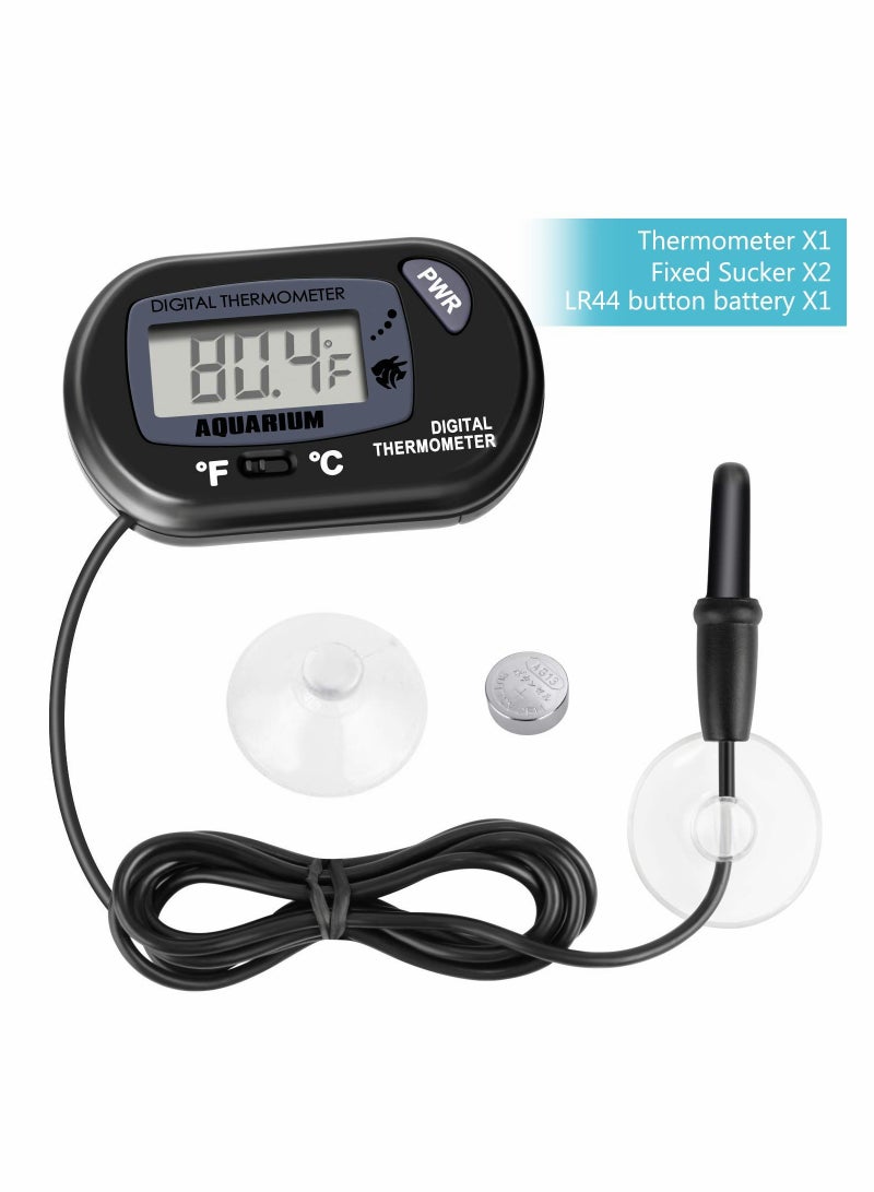 Excefore LCD Digital Aquarium Thermometer with Suction Cup Fish Tank Water Terrarium Temperature for Fish and Reptiles Like Lizard and Turtle - Image 2