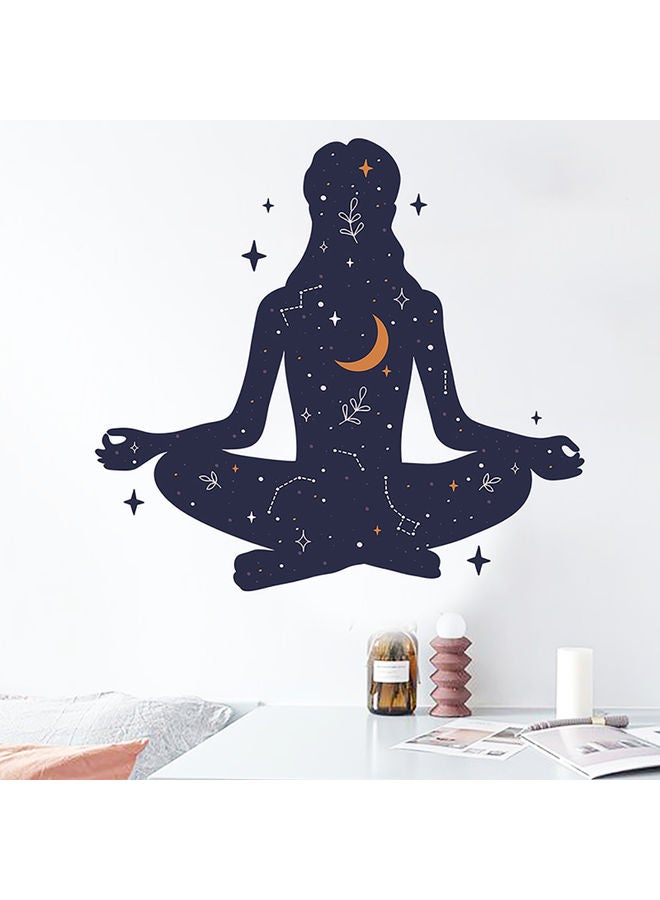 كوينج ملصق جداري من بلاستيك PVC للتأمل واليوغا مناسب لغرفة المعيشة متعدد الألوان 53 x 57سم - Image 3