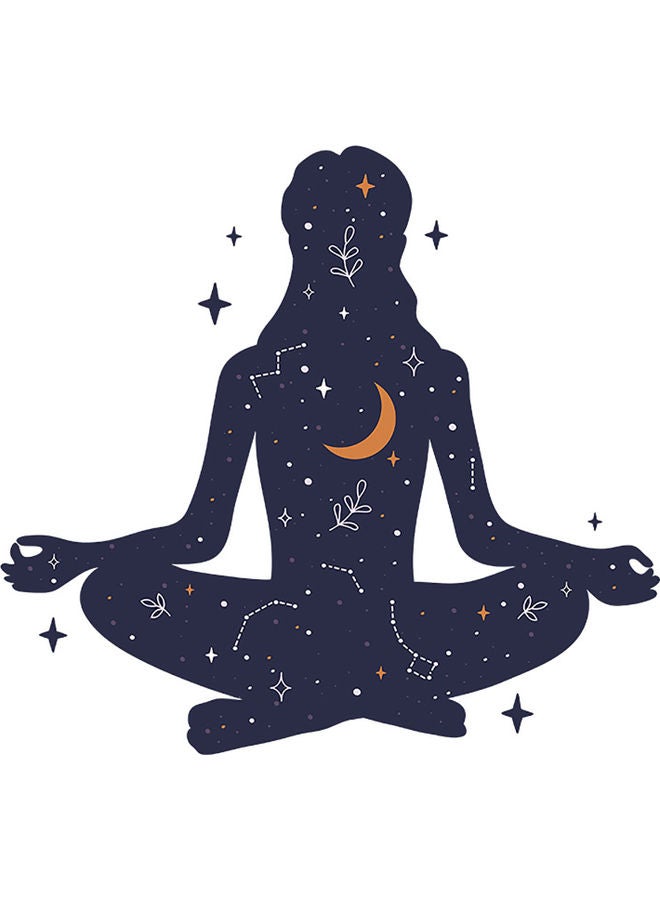 كوينج ملصق جداري من بلاستيك PVC للتأمل واليوغا مناسب لغرفة المعيشة متعدد الألوان 53 x 57سم - Image 1