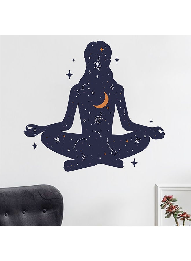 كوينج ملصق جداري من بلاستيك PVC للتأمل واليوغا مناسب لغرفة المعيشة متعدد الألوان 53 x 57سم - Image 4