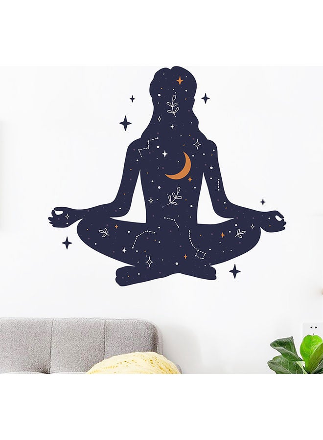 كوينج ملصق جداري من بلاستيك PVC للتأمل واليوغا مناسب لغرفة المعيشة متعدد الألوان 53 x 57سم - Image 2