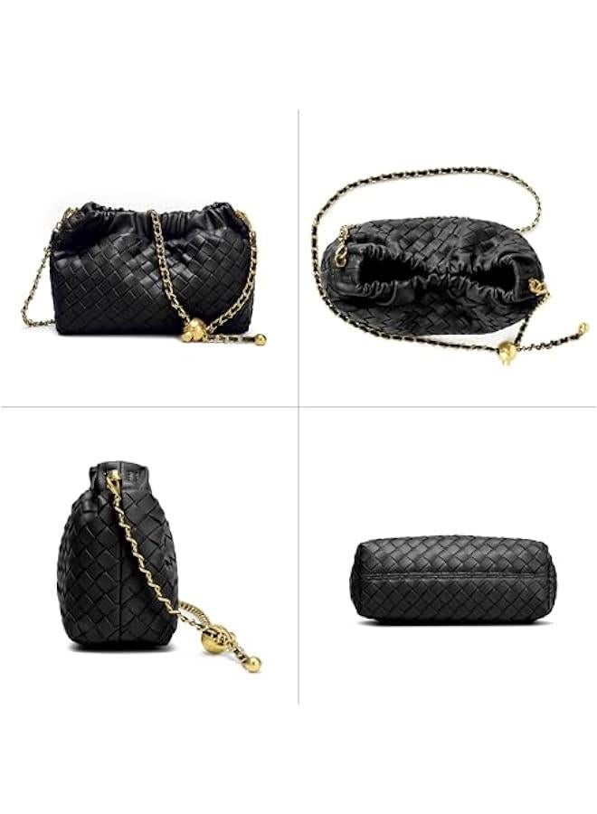 Arabest Woven Women's Crossbody Bag & Evening Purse, Trendy Dumpling Clutch & Hobo Cloud Shoulder Bag Trendy Dumpling Clutch - Image 4